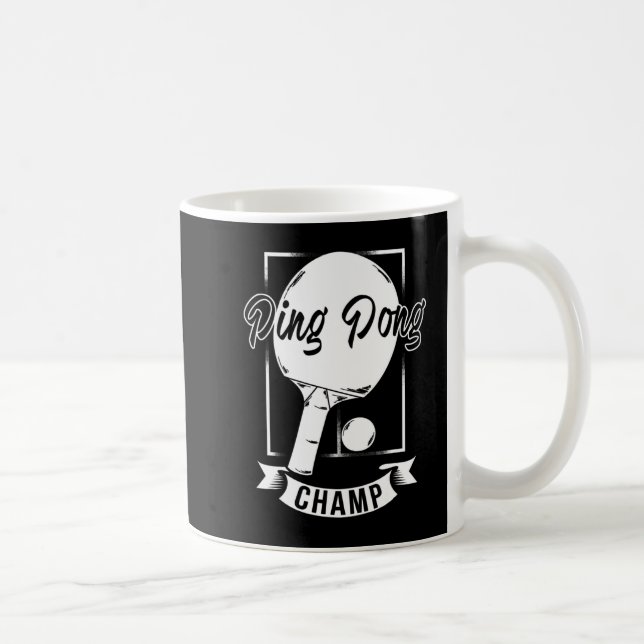 Ping Pong Champ Roligt Bord Tennis Player Tee Kaffemugg (Höger)
