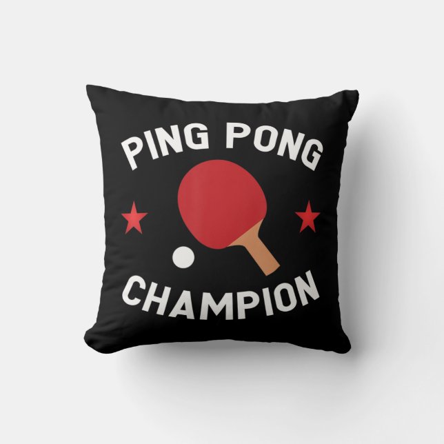 Ping Pong Champion Bord Tennis Älskare Gift Kudde (Framsida)