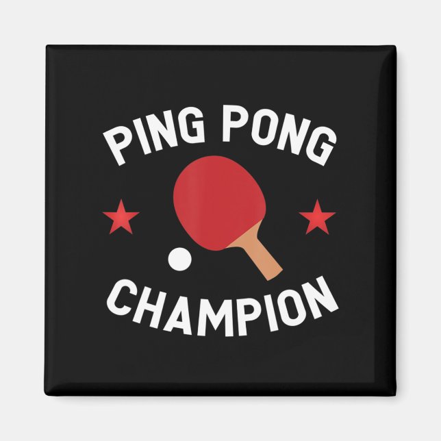 Ping Pong Champion Bord Tennis Älskare Gift Magnet (Framsidan)