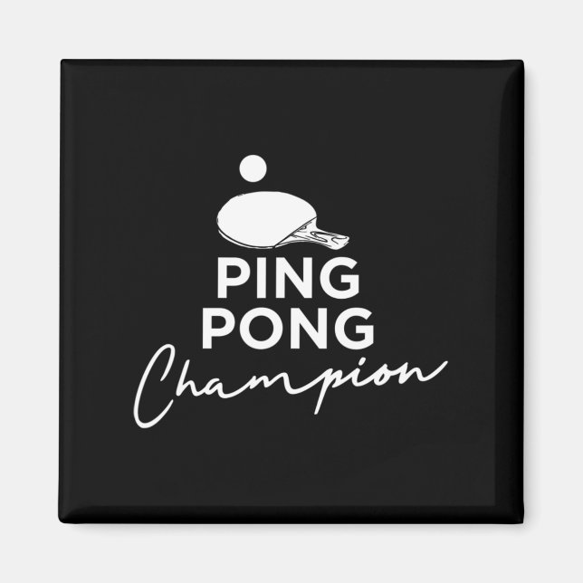 Ping Pong Champion Bord Tennis Magnet (Framsidan)