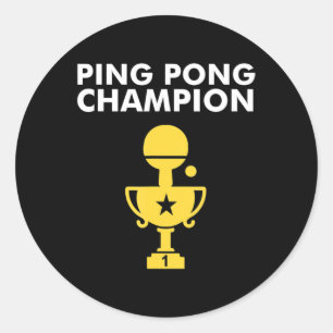 Ping Pong Champion for Bord Tennis Champions Runt Klistermärke
