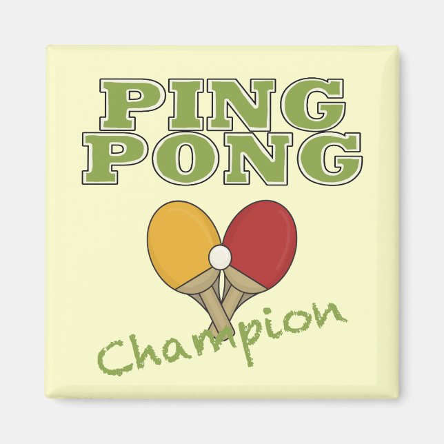 Ping Pong Champion Magnet (Framsidan)