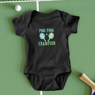 Ping Pong Champion Monogrammed Baby Bodykostdräkt T-shirt