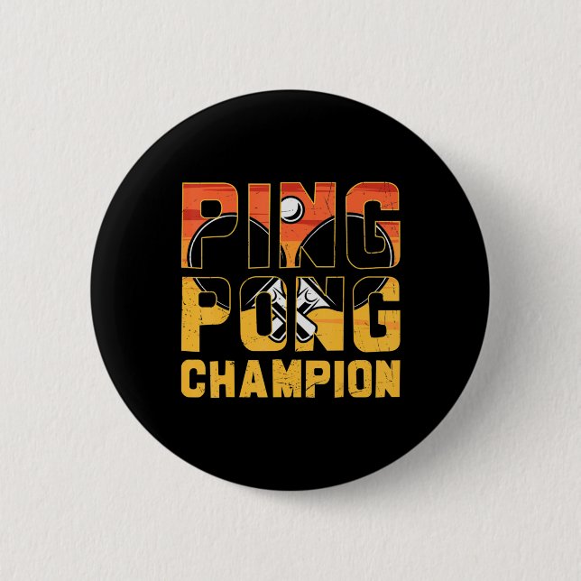 Ping Pong Champion Retro Bord Tennis Knapp (Framsida)