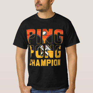 Ping Pong Champion Retro Bord Tennis T Shirt
