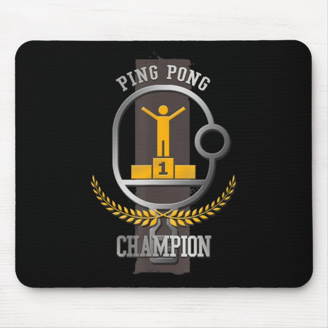 Ping Pong Champion Roligt Bord Tennis Player Gift Musmatta (Framsidan)