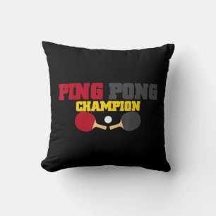 Ping Pong Champion Roligt Cute Bord Tennis Gift Kudde