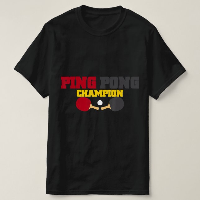Ping Pong Champion Roligt Cute Bord Tennis Gift T Shirt (Design framsida)