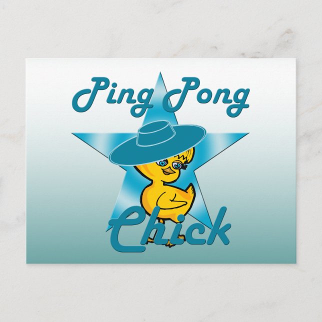 Ping Pong-Chick #7 Vykort (Framsida)