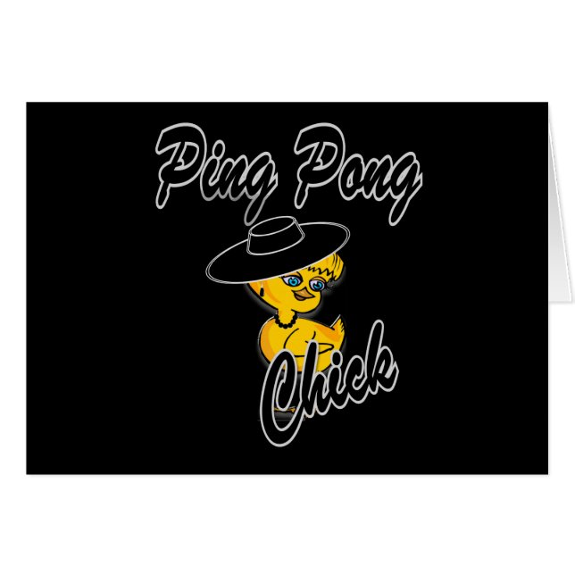 Ping Pong-Chick nr 4 Hälsningskort (Framsidan Horizontal)