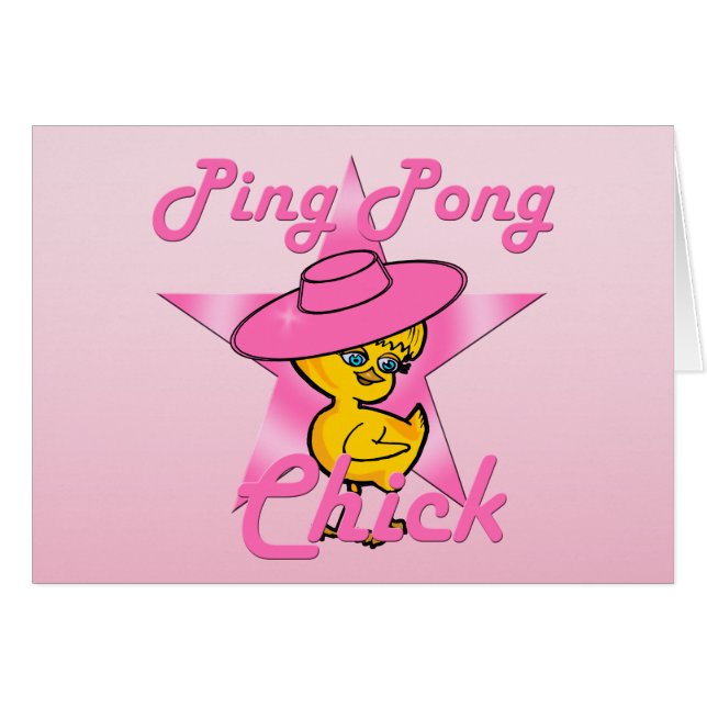 Ping Pong-Chick nr 8 Hälsningskort (Framsidan Horizontal)