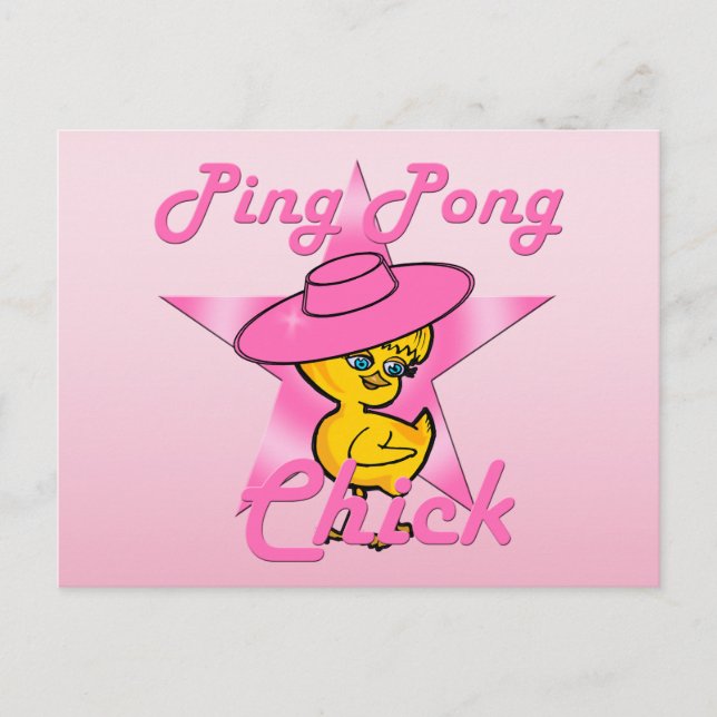 Ping Pong-Chick nr 8 Vykort (Framsida)
