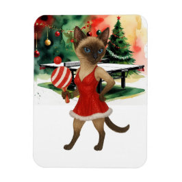 Ping Pong Christmas themed for Cat Lovers Magnet