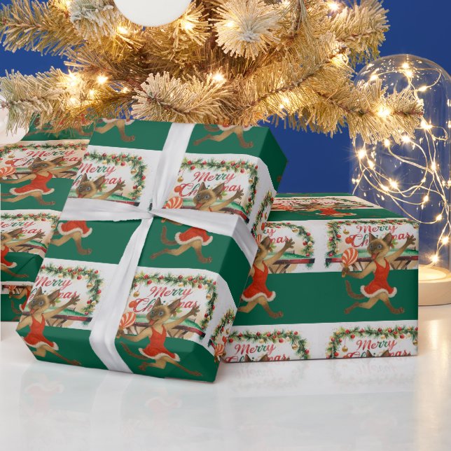 Ping Pong Christmas Themed for Siamese Cat Lovers  Presentpapper (Helgdagar)