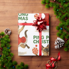 Ping Pong Christmas Themed for Siamese Cat Lovers  Presentpapper