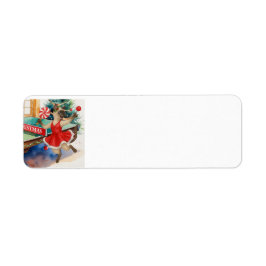 Ping Pong Christmas Themed for Siamese Cat lovers Returadress Etikett