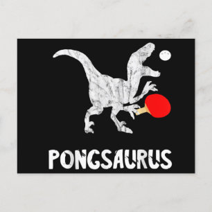 Ping Pong Dinosaurs Pingpong Player Dino Bord Ten Inbjudan Vykort