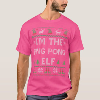 Ping Pong Elf Ugly jul Bord Tennis T Shirt