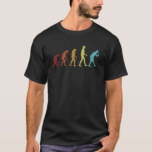 Ping Pong Evolution Paddles Bollar Bord Tennis Pin T Shirt (Framsida)