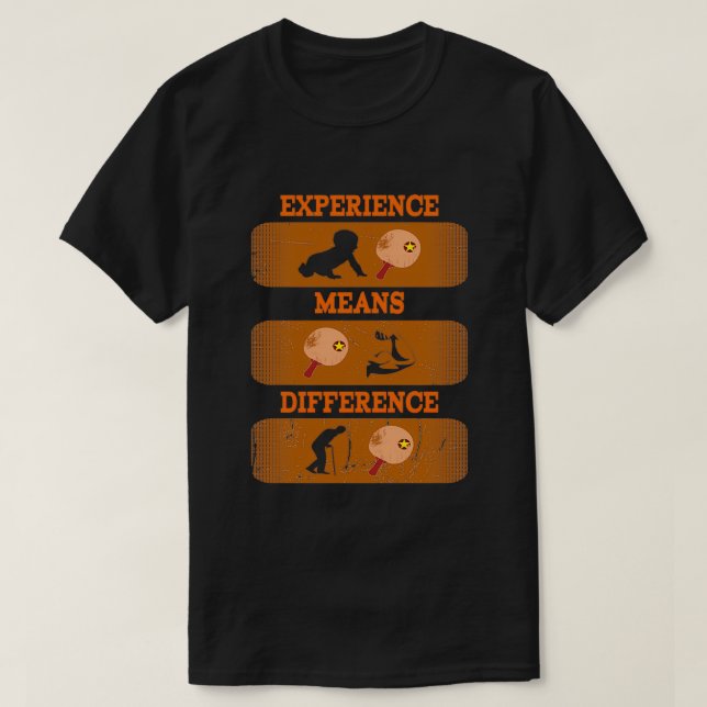Ping Pong Experience Bord Tennis T Shirt (Design framsida)