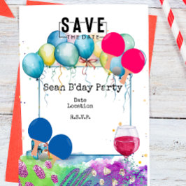 Ping Pong-Födelsedagsfestens Spara Inbjudningar