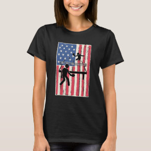 Ping pong för manar bord tennis american flagga t shirt