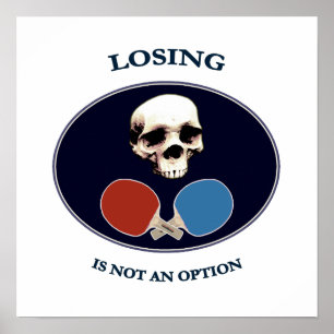 Ping Pong för piratskallealternativ Poster