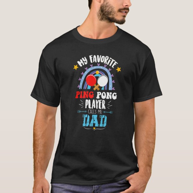 Ping Pong Game Day Proud Pappa Fars dag Ping Pong  T Shirt (Framsida)