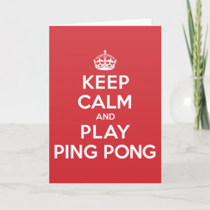Ping Pong Hälsning Note-kort för behålla-Lugn Kort