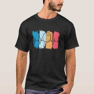 Ping Pong Heartslag Funny Bord Tennis Player Retr T Shirt