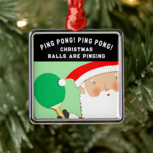 Ping-Pong Helgdag Gift Julgransprydnad Metall