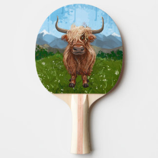 Ping Pong Highland Cow Pingisracket