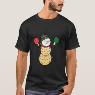 Ping Pong jul-tennis Santa Snögubbe, bord T Shirt