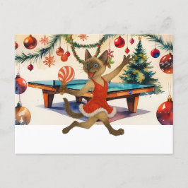 Ping Pong-jul Thées for Siamese Cat Lovers Helg Vykort