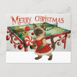 Ping Pong-jul Thées for Siamese Cat Lovers Helg Vykort