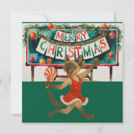 Ping Pong-jul Thées for Siamese Cat Lovers Julkort