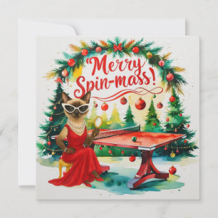 Ping Pong-jul Thées for Siamese Cat Lovers Julkort