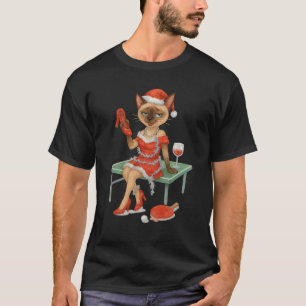 Ping Pong-jultema för kattälskare T Shirt