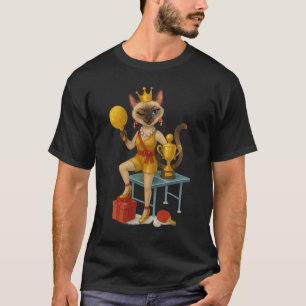 Ping Pong-jultema för kattälskare T Shirt