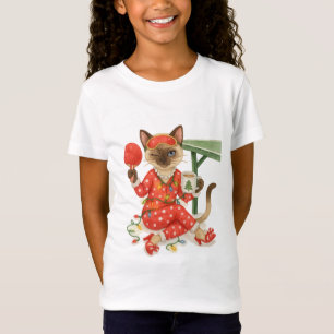 Ping Pong-jultema för kattälskare T Shirt