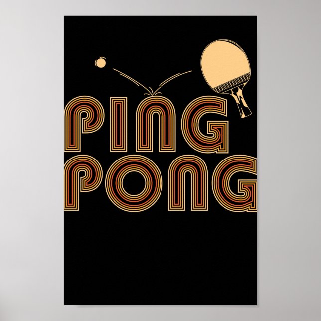 Ping Pong Kelle mit Boll Tischtennis Poster (Framsidan)