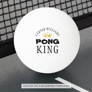 PING PONG KUNG Guld Krona Personlig Pingisboll