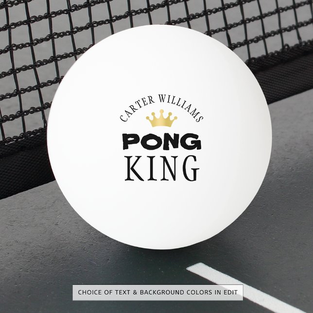 PING PONG KUNG Guld Krona Personlig Pingisboll (Skapare uppladdad)