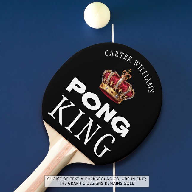 Ping Pong Kung Krona Personlig Black eller Anpassn Pingisracket (Skapare uppladdad)