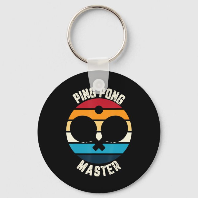 Ping Pong Master Bord Tennis Nyckelring (Framsida)