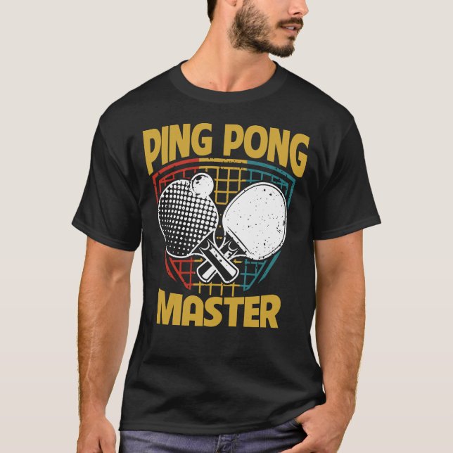 Ping Pong Master Bord Tennis Paddle T Shirt (Framsida)
