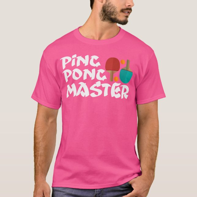 Ping Pong Master Bord Tennis Shirt Paddle Boll T Shirt (Framsida)