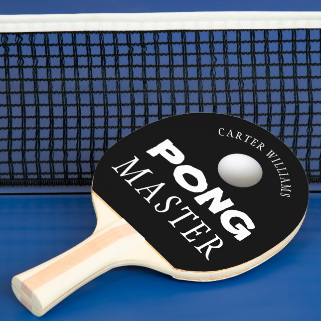 PING PONG MASTER-Personlig, redigerbar svart Pingisracket (Insitu)