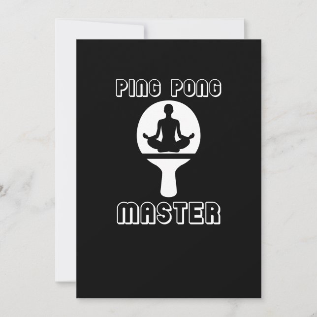 Ping Pong Master Underbar Bord Tennis Inbjudningar (Framsida)