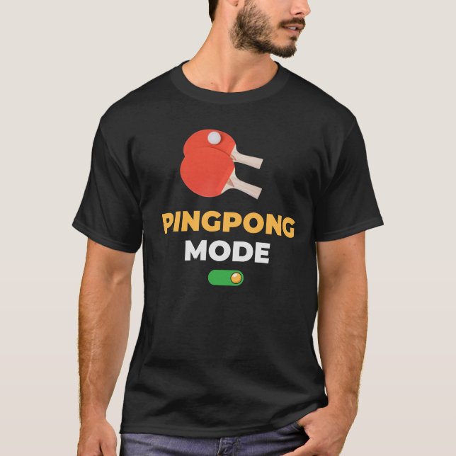 Ping Pong Mode Bord Tennis Player T Shirt (Framsida)